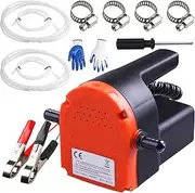 PLUMIA 12V 100W Oil Change Pump Extractor, Upgraded Oil/Diesel Fluid Extractor Scavenge Suction Transfer Pump, Marine Electric For Boat, Car, Motorcycle, ATV, RV, Truck, Motorbike