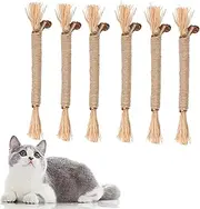 Silvervine Sticks Cat Toys, 6-Piece Set of Natural Cat Chew Stick, Suitable for Cat Dental Care, Tooth Cleaning, Cat Nip Treatment Toys, Indoor Cats, Suitable for All Cats