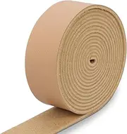 Swpeet Light Camel 1 Inch Wide 80 Inches Leather Strap, Single Sided Full Grain Leather Strips Cord String, Long Flat Belt Strips Ideal for DIY Craft Projects, Clothing, Jewelry, Wrapping