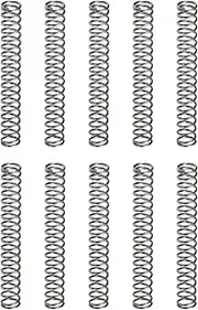 uxcell 10Pcs Compression Spring, 4mm OD, 0.5mm Wire Size, 30mm Free Length, Spring Steel Construction Extended Mechanical Compression Springs for Shop and Home Repairs, Silver Tone