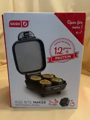 DASH Egg Bite Maker Mini Breakfast Omelet Pancake Griddle Keto Recipes - Black