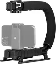 U-Grip Pro Handheld Video Rig Steadicam | Video Action Stabilizing Handle Grip | Top Handle with Cold Shoe | for Camera Cage | Rig with Cold-Shoe Mount, Camera Accessorie