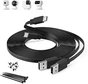 Itramax Flat USB C Charging Cable for PS5 Controller 3M 2Pack,Long USB A to USB C Charger Cable USBC Extension Power Cord Compatible with Xbox Series X/Series S,Switch Pro,Nintendo,Blink Mini 2