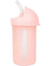 [Boon] Swig Water Bottle Sippy Cup With Silicone Straw (6Months&#43;) 270ml in Blush