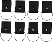 PartyKindom 8pcs Fashionable Scarf Storage Buckle Scarf Clasp Holder Kitchen Towel Holder Towel Holder for Rods Scarf Hanger Leather Towel Clip Silk Scarf Buckle Scarf Holder Black Pu