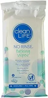 No Rinse Bathing Wipes Microwaveable Hypoallergenic and Latex-Free (8 Wipes)