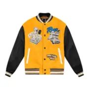 Mr Enjoy Da Money Initial D Ae86 Varsity Racing Jacket Yellow Black