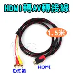 ◎洛克潮流館◎HDMI轉AV轉接線 HDMI轉3RCA 三蓮花線 HDMI轉三色差線 HDMI色差線帶環加網