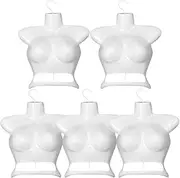 5pcs Mannequin Hanger Girls Hangers Shirt for Girls Tabk Tops Manikin Body Top Shirt Form Display Hanging Mannequin Rack Half Body Mannequin Human Body Woman Coat Rack Plastic