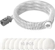 Replacement Tubing for ResMed AirMini Tube Hose | Compatible with ResMed Airmini CPAP Machine & P10 Nasal Pillows & N20 & N30 Nasal Masks | CPAP Supplies | with 10-Pack Filters for AirMini