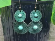 2” Bronze-tone Earring Set Bohemian Retro Drop Dangle Hook New Free Ship 7085