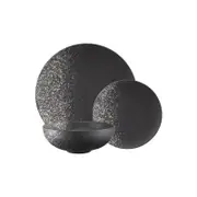 12pc Maxwell & Williams Caviar Galaxy Coupe Porcelain Dinner Set - Black
