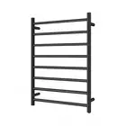 ACA Black Electric Heated Towel Rack Rail Warmer Robe Dryer Holder Round 8 Bars
