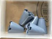 LEGO Parts - Sand Blue Cone 2 x 2 x 2 - Open Stud - No 3942c - QTY 5