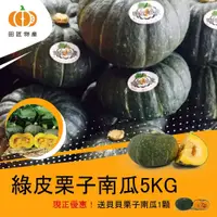 在飛比找鮮拾優惠-【丸順農業】 北海道種綠皮栗子南瓜5kg 送 貝貝栗子南瓜1