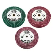 80 180 320 Grit 6" Flap Wheel Set | Abrasive Sanding Drum Buffing Bench Grinder