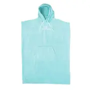 Ocean And Earth Day Dream Hooded Poncho Ladies in Pale Aqua - Size -