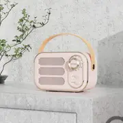 Portable Retro Bluetooth 5.0 Speaker - HIFI Sound, Multi-Function with TF Card, USB & AUX Input(Pink)