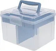 KALLORY Portable Clear Plastic Coin Organizer Box with Removable Tray Versatile Storage for Coins Cash Cards and Makeup Tools Lightweight and Compact for Home Office and Travel
