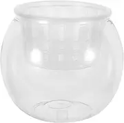 Plastic Fish Bowl for Betta Fish Compact Hydroponic Aquarium with Beautiful Micro Landscape for Home and Office Decoration Miniature Aquatic Planter