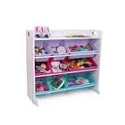 Toy Storage Organizer with Top Shelf and 9 Removable Bins,