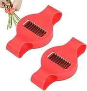 2 Pack Bean Slicer Snow Bean Green Bean French Bean Cutter Long Bean Shredder Multifunction Bean Shredder Stainless Steel Kitchen Tool for Chili Green Onions Long Bean
