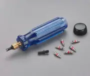 Yellow Jacket 19306 Self-Contained Valve Core Tool with 6 Replacement Cores