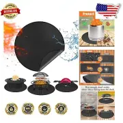 Versatile 59in Fire Pit Mat: Fireproof & Easy-Clean Outdoor Grill Accessory