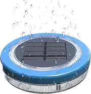 Blue Solar Pool Lights, IP68 Waterproof Solar Swimming Pool Lights Without Batteries, Solar Pool Lights, Waterproof Led Solar Pool Lights with Auto on and Auto Off for Inground Aboveground Pool