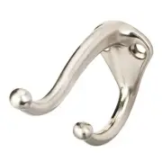 Satin Nickel Double Hook With Screws For Robe Coat Hat Jacket Towel YD10-231SN