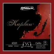 D'Addario Kaplan Cello Single A String 4/4 Scale, Medium Tension