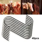 40X Stainless Steel S Hooks With Sharp Tip Kitchen Butcher Shop Meat Hanging
