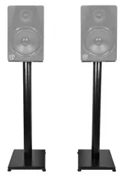 Pair Rockville RS29B 29" Steel Studio Monitor Recording Studio Stands in Black