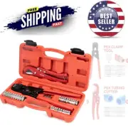 All-in-One PEX Clamp Tool Set with 20pcs Clamps - Ideal for Smooth Installations