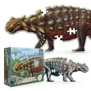 Ankylosaurus Dinosaur Jigsaw Puzzle - Double Sided, Glow in the Dark Puzzle