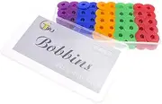 Powerful Tools 100 Pcs Bobbins and Sewing Threads with Case Multicolor Plastic Bobbins Empty Spool Industrial Flat Sewing Machine Parts