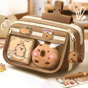 Capybara Pencil Case Capybara Print Quirky Fun Cute Pencil Pouch Stationery Kit