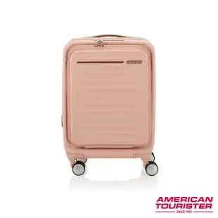 【AMERICAN TOURISTER 美國旅行者】19吋Frontec前開式可擴充抗菌PC防盜拉鍊避震輪登機箱/行李箱(多色可選)