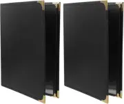 ULTECHNOVO 2Pcs PVC Transparent Menu Sleeve Holder for Restaurant Coffee Bar ...