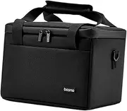 AsrMyjcx Projector Bag Hard Carrying Case Sturdy Portable Double Zipper with Handle Travel Carrying Case Home Theater Video Projector, Black
