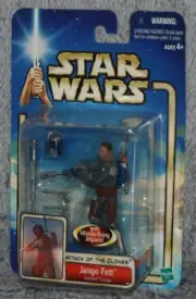 Jango Fett Star Wars Attack Of The Clones Figure Vtg 2002 BOUNTY HUNTER