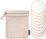Paula's Choice Reusable Makeup Remover Pads, Eco-Friendly Cotton & Bamboo Rounds for Toner & Exfoliants, Includes Washable Bag for Laundry & Storage, 10 Count