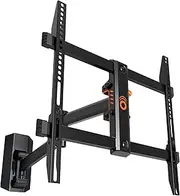 ECHOGEAR Full Motion TV Wall Mount for TVs Up to 58" - Smooth Extention, Swivel, Tilt - Wall Template for Easy Install On 1 Stud - After Install Level & Hide Cables with Built-in Cable Management