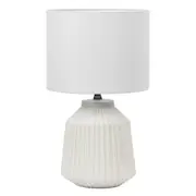 Cooper & Co. Pleat 57cm Modern Ceramic Table Lamp White