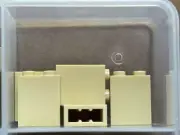LEGO Parts - Tan Brick 1 x 2 x 2 with Inside Stud Holder - No 3245c - QTY 5