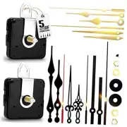 2Pcs Quartz Clock Mechanism Kit, Wall Clock 16mm+23mm Clock Mechanisms