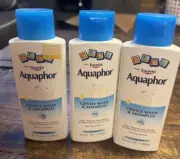 3 NEW BABY eucerin aquaphor GENTLE WASH & SHAMPOO 2 in 1 formula 8.4 Fl Oz Each