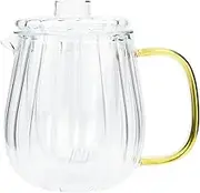 ASAKKURA Classic Glass Teapot with Lid Elegant Kettle for Loose Leaf Tea and Scented Tea Decorative Infuser Teapot for Home and Kitchen Use