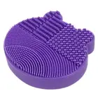 Makeup Brush Storage Rack Silicone Cleaner Cleaning Pad with Holder Child