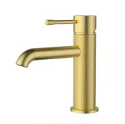 IKON Linie Fluted Brushed Gold Basin Mixer Tap